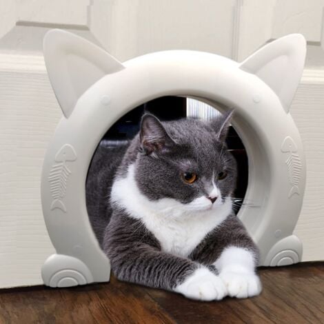 LaBlanc - Chatière, porte intérieure, chatière, chatière pour chats jusqu'à 10 kg, tunnel pour chat pour portes de chambre