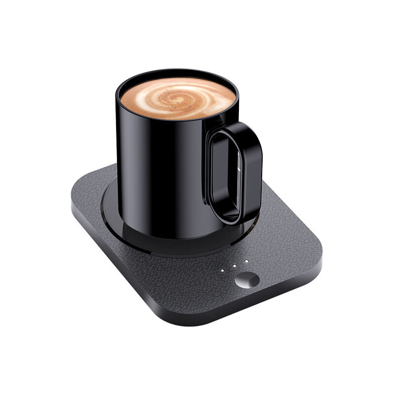 Chauffe-Tasse Tasse à Café Chauffée Électriquement 55 ℃ Température Constante Alimentation usb avec Tasse en Céramique Noir - Lablanc