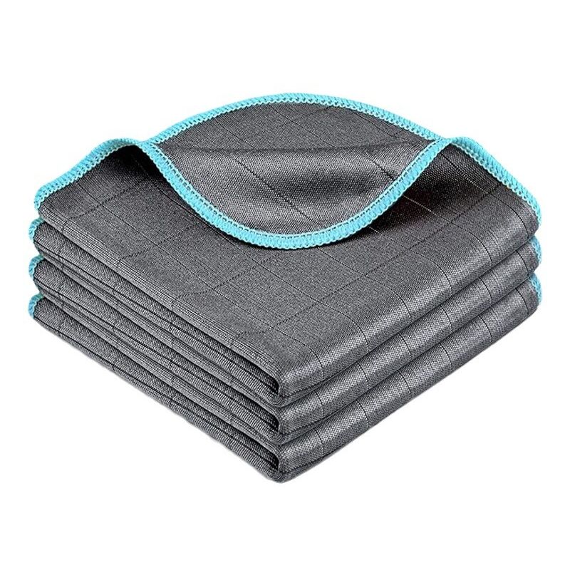 Lablanc - Chiffon Magique Microfibre Carbone 400GSM,Serviette Sans Trace Absorbant Polissage,Lingette Essuie Verre Vitre Lunette Vaisselle Cuisine