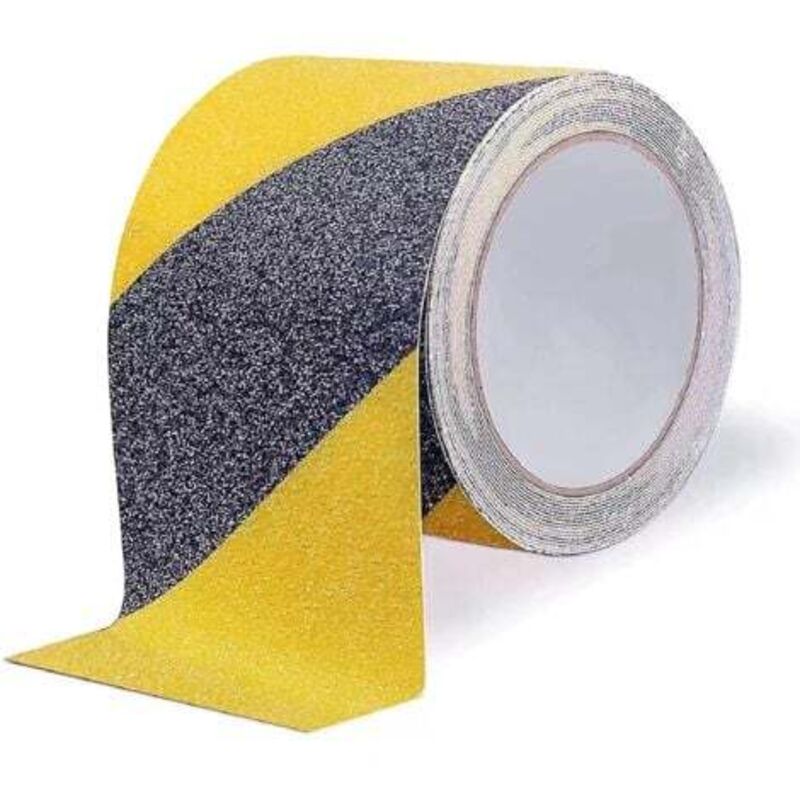 Lablanc - Cinta antideslizante para escaleras exteriores, 10 cm x 5 m, cinta antideslizante de seguridad, cinta adhesiva antideslizante para peligro,