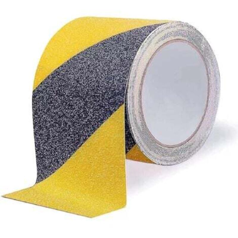 Lablanc - Cinta antideslizante para escaleras exteriores, 10 cm x 5 m, cinta antideslizante de seguridad, cinta adhesiva antideslizante para peligro,