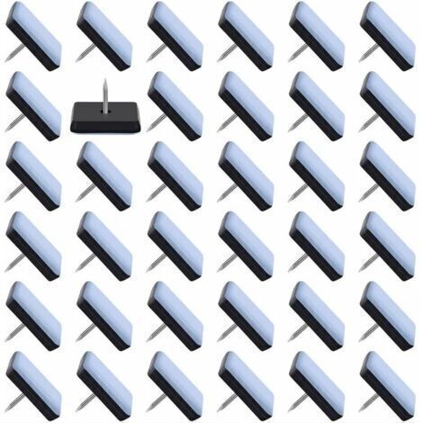 LaBlanc - Confezione da 50 piedini in teflon per mobili con chiodi, piedini per sedie (25x25 mm)