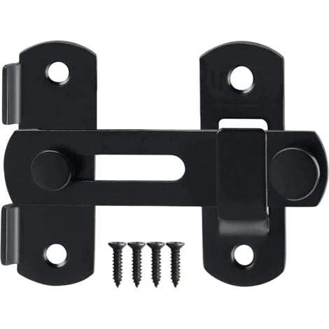 LaBlanc - Exterior Door Lock, Stainless Steel Sliding Barn Door Latch, Security Door Lock for Door Window Wine Cabinet Bathroom Exterior Black