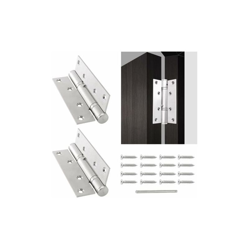 Ferme Porte Automatique avec Dispositif D'arrêt, Groom Fermeture Porte Charnière à Ressort Réglable, Tampon Fermé usage Commercial et Résidentiel 2