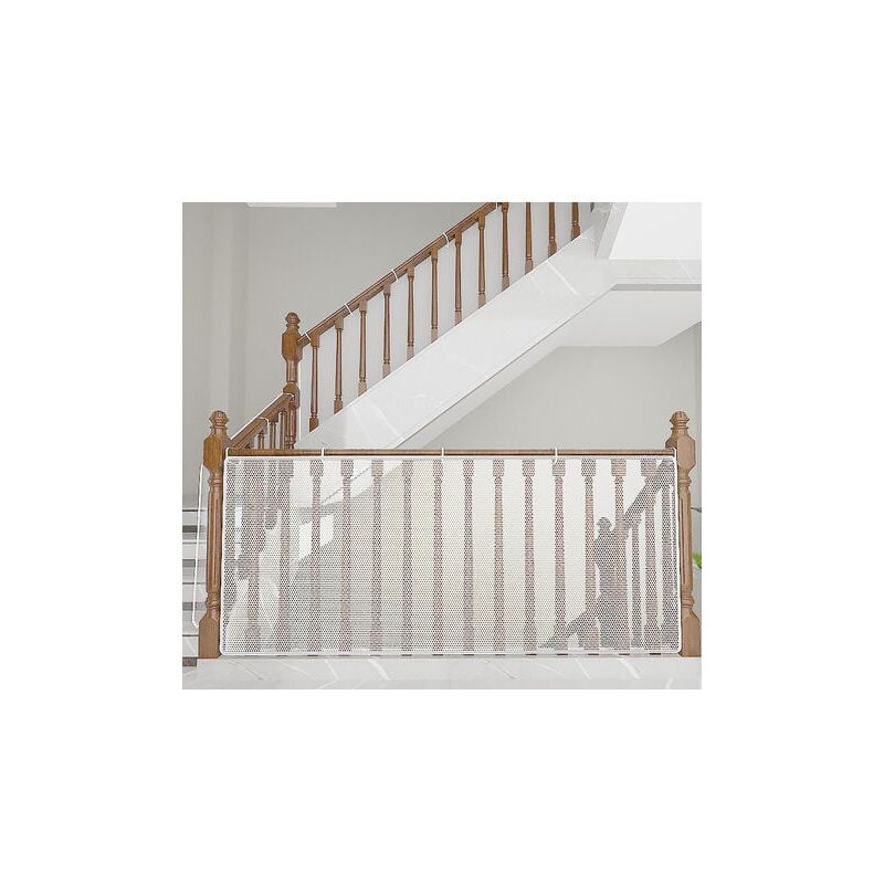 LaBlanc - Filet de sécurité pour enfants, blanc 4500Lx90H CM, protection des balcons et escaliers pour bébés, filet robuste et ajustable pour