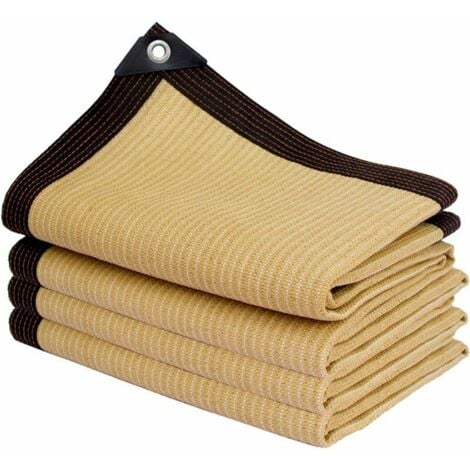 LaBlanc - Filet d'ombrage rectangulaire,3x7m beige,avec perforations,Toile d'ombrage légère et résistante aux UV,pour auvents/piscines/garages