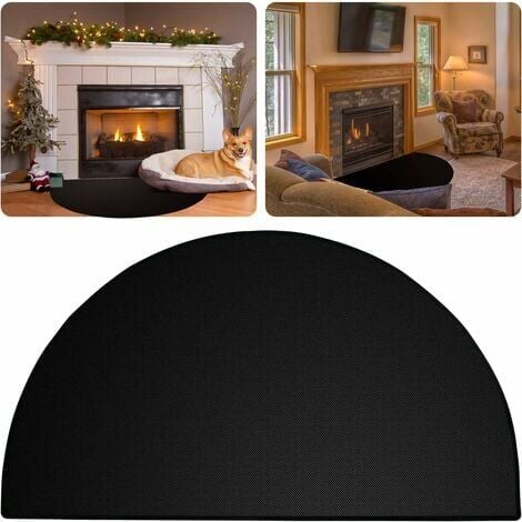 LaBlanc - Fireproof Fireplace Mat, 122 x 76cm Fire Resistant Fireplace Hearth Mat Fireproof Mat for Indoor and Outdoor Fireplaces, Fiberglass