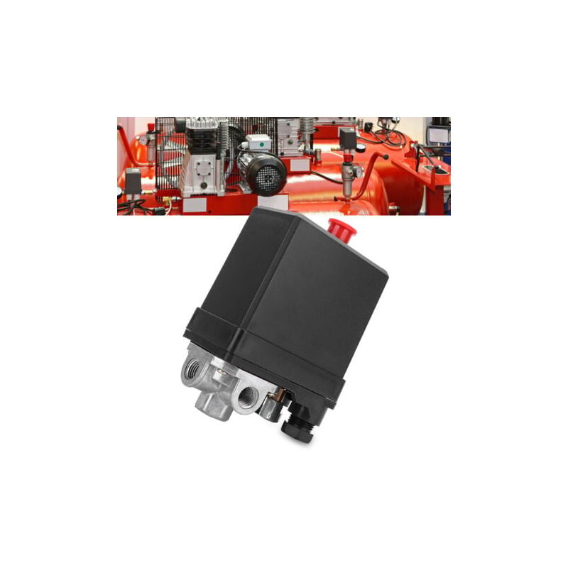 G1/4 'Pressostat, 380V triphasé 4 trous de type vertical vanne de commande de pressostat, compresseur d'air pièces de rechange de soupape de commande