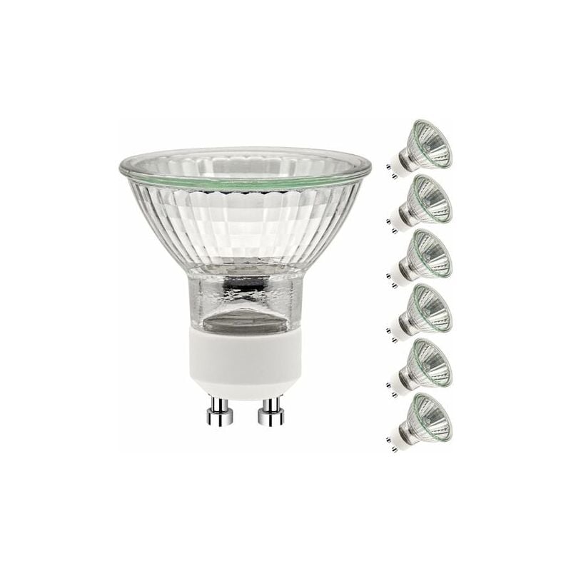 GU10 50W Bulbs, GU10 Halogen Bulbs, Spot Bulb ac 230V 50W, GU10 Halogen Bulbs 2 Pin 35° Beam Angle 2700K Dimmable Warm White, Pack of 6 - Lablanc