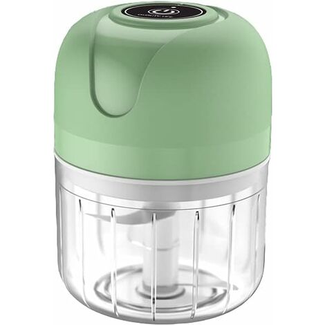 ROSEMARY LaBlanc - Hachoir Electrique Rechargeable USB,Mini Coupe Legumes 250 ml Mini Robot de Cuisine Hachoir de Cuisine Robot Mixeur,Idéal pour Oignons,Poivre,Légumes et Viande,3 Lames en Acier Inoxydable