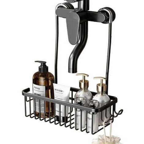 LaBlanc – Hängendes Duschregal, Edelstahl, ohne Bohren, Badezimmer-Organizer, Schwarz, 30 x 13 x 37,5 cm