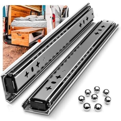 LaBlanc – Heavy Duty Drawer Slide with Shock Absorber Drawer Slide 120kg Load Capacity Ball Bearing 1 Pair (30cm)