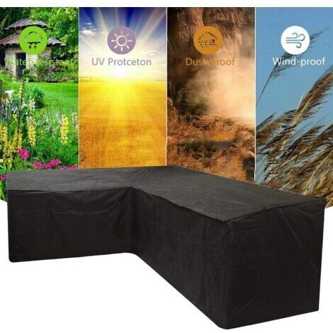 LaBlanc - Housse Canapé d'angle de Jardin Imperméable Bâche de Protection Salon en Forme L Anti-UV Couverture de Meuble Extérieur pour Jardin Terrasse,250x250 cm