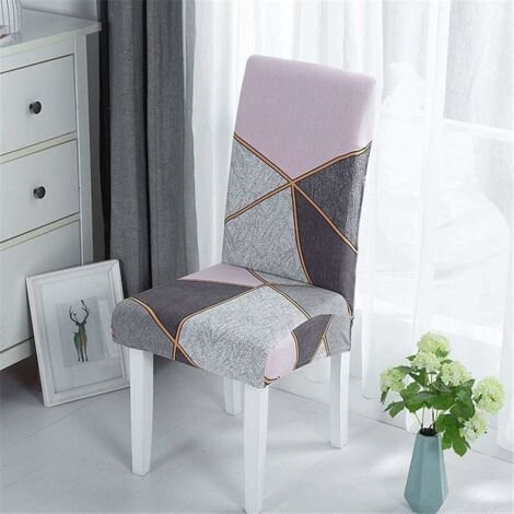 Lablanc – Housse de chaise extensible lavable – Patchwork imprimé antidérapant – Dimensions 45-60 cm – Pour salle à manger, mariage, restaurant