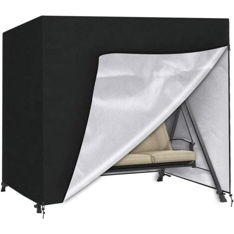 LaBlanc - Housse de Protection Balancelle, Housse pour Balancelle 3 Places, Bâche pour Balancelle de Jardin Imperméable, Couverture de Balançoire Extérieur, Anti-UV, 220x125x170cm