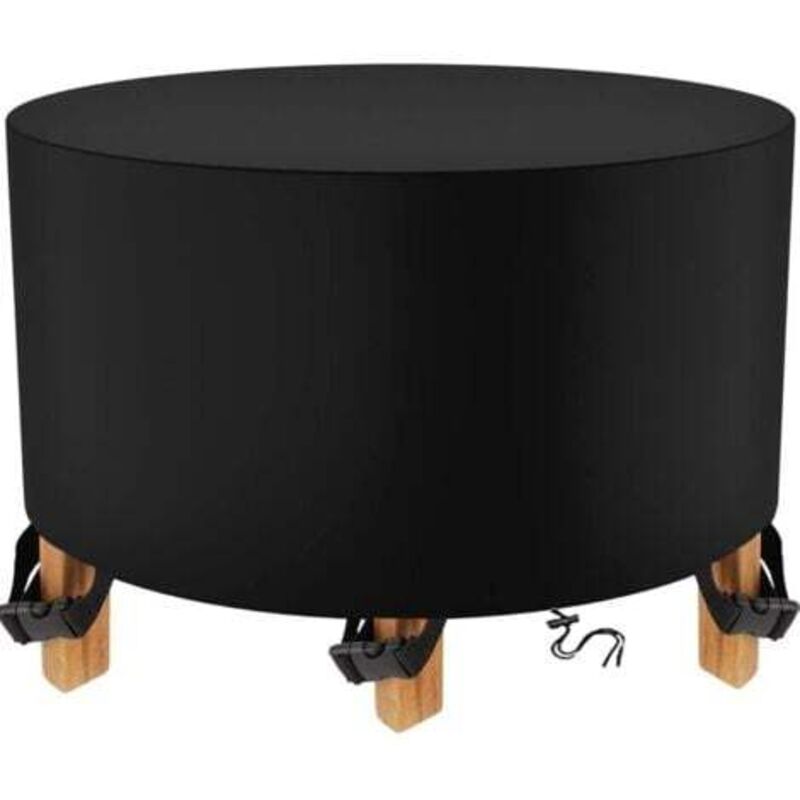 Housse Salon de Jardin Ronde 200 x 94cm noir Housse Table Jardin Housse de Protection Bâche Imperméable pour Meubles Jardin et Hivernage - Lablanc