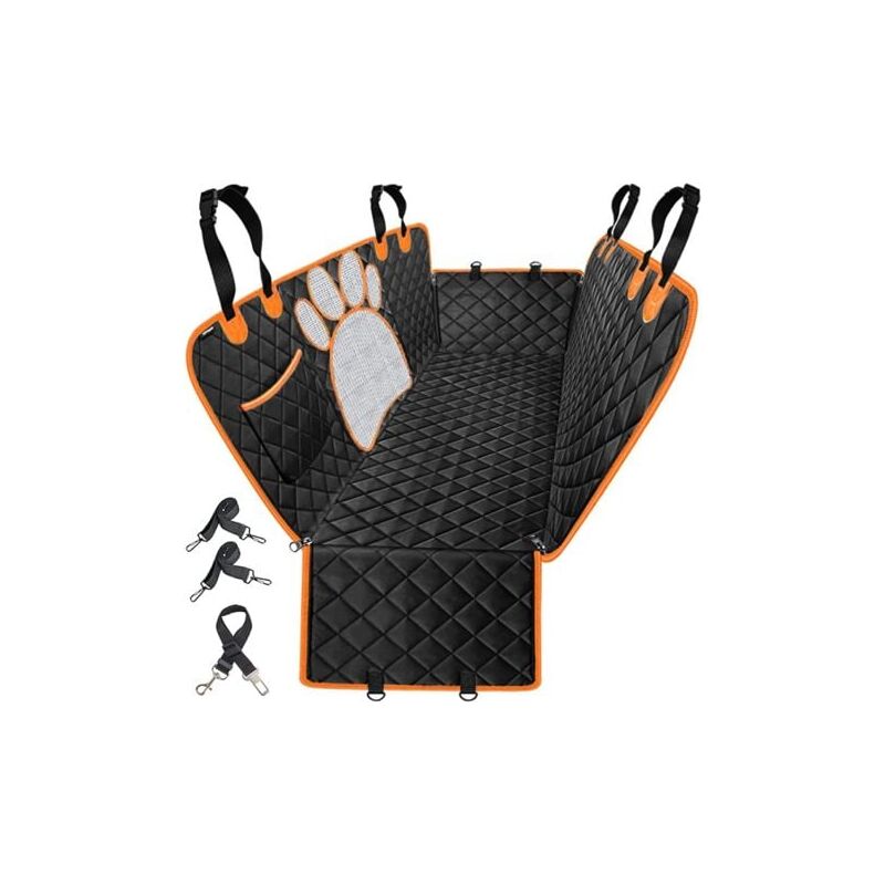 Housses de Siège d'auto pour Chien Protection Voiture Chien avec Poche de Rangement Imperméable Housse Protection de Siège d'arrière Housse Banquette