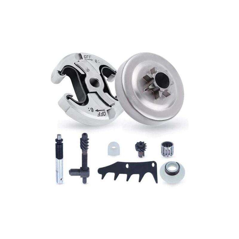 Lablanc - Kit de Pignon pour Husqvarna 445 445II 450 450II Tronçonneuse, adefol .325 Pignon (7 dents) avec Embrayage + Griffe + Pompe à Huile +