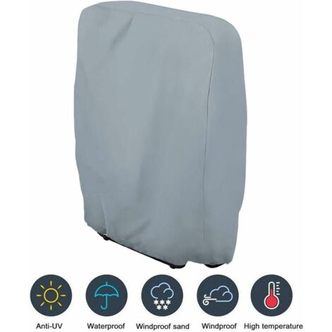 PENY LaBlanc – Klappstuhl-Abdeckung, Schutzhülle für Liegestuhl, Sonnenliege, Gartenmöbel, wasserdicht, Anti-UV-Schutz vor Beschädigungen, 71 x 110 cm (grau)
