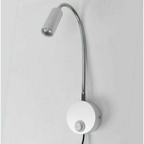 LaBlanc - Lampada da lettura a parete dimmerabile con touch, luce di lettura a LED - Testiera con porta USB e interruttore, luce a collo di cigno flessibile con spina - per leggere a letto, camera da 