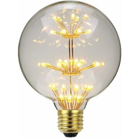 LaBlanc - Lampadina LED vintage RGB effetto fuochi d'artificio Edison 3W 220/240V E27 Lampadina decorativa (G95) [Classe energetica G]