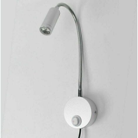 LaBlanc - Lámpara de lectura de pared táctil regulable, luz LED de lectura - Cabecero con puerto USB e interruptor, luz de cuello de cisne flexible con enchufe - Para leer en la cama o el dormitorio