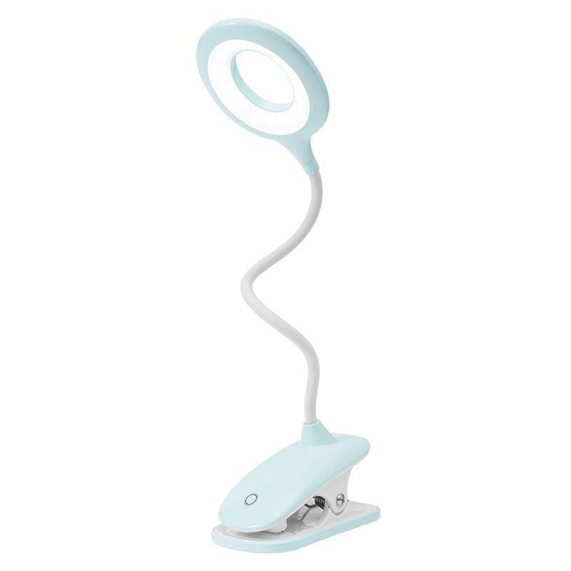 Lampe de Lecture led Lampes Clips Lampe de Bureau pour enfant avec Cou Flexible usb rechargeable eReaders étudier le travail, Bleu - Lablanc