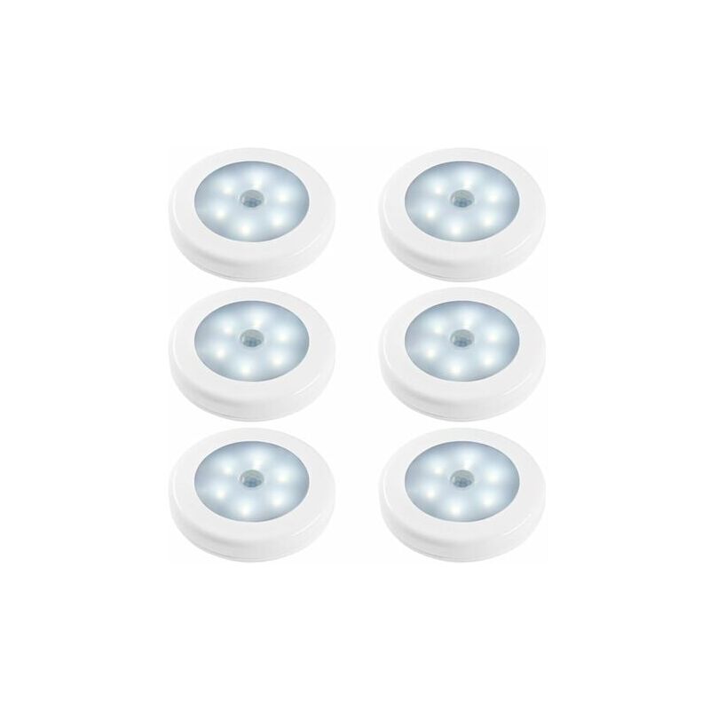Lampes de Nuit Détecteur de Mouvement, Lot de 6 Action Activée Capteur de Luminosité led Lumières dans Obscurité pour Chambre à Coucher Toilette