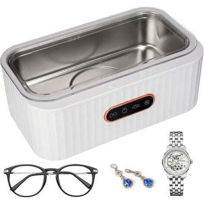 LaBlanc - Limpiador ultrasónico de 400 ml, máquina de limpieza ultrasónica profesional de 45 kHz, con 4 modos de limpieza, función táctil, tanque