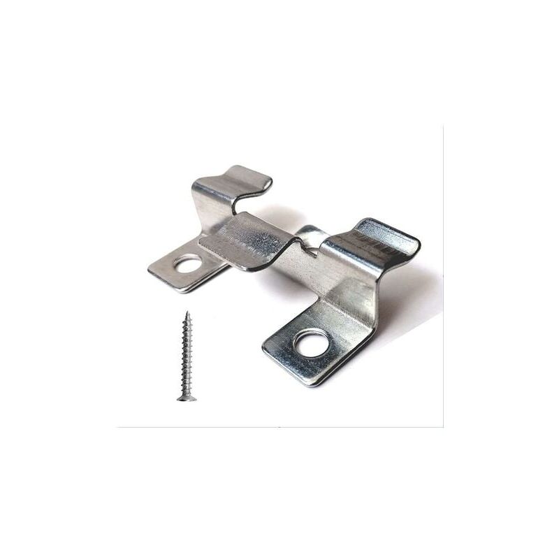 Lot de 100 clips de fixation pour terrasse en composite avec vis en acier inoxydable(hauteur 1 cm) - Lablanc