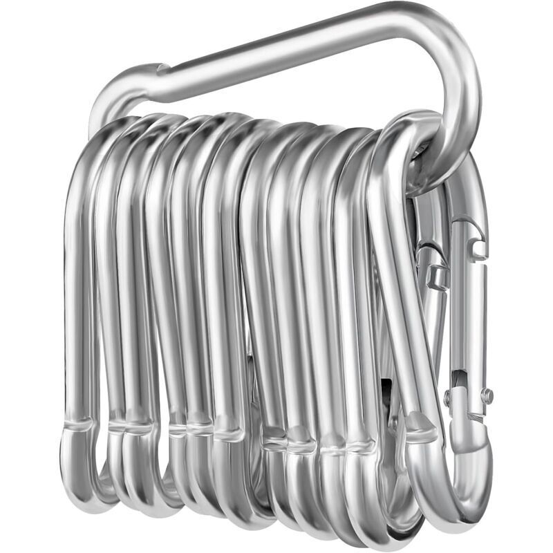 LaBlanc - Lot de 12 mousquetons,Φ660 mm, Mousqueton Charge maximale de 180 kg, ne rouillent Pas, Crochets d'escalade galvanisés,Mousqueton pour