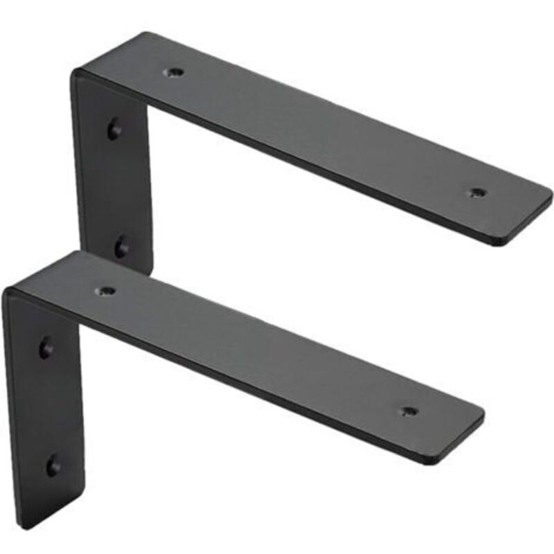 LaBlanc - Lot de 2 Equerre Etagere Murale, Supports Pour étagères Lourdes Industrielles, Equerre Charge Lourde, Supports en L, 5 mm d'épaisseur avec