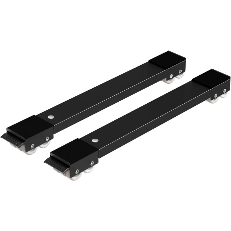 Lot de 2 roulettes de Transport moblies Lave-Linge sous châssis pour Lave-Linge réfrigérateur sèche-Linge, congélateur jusqu'à 300 kg, avec 24 Roues,