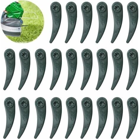 LaBlanc - Lot de 24 lames de rechange pour tondeuse Bosch Durablade Art 23-18 LI Art 26-18 LI, vert