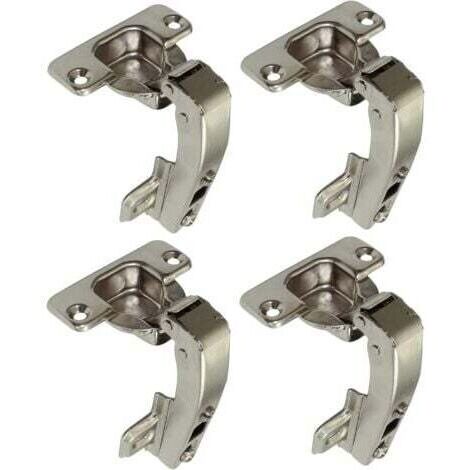 LaBlanc – lot de 4 charnières Invisibles 90° clipsable,pour porte de meuble d'angle à une seule porte,avec amortisseur et clip,ouverture de montage 35mm