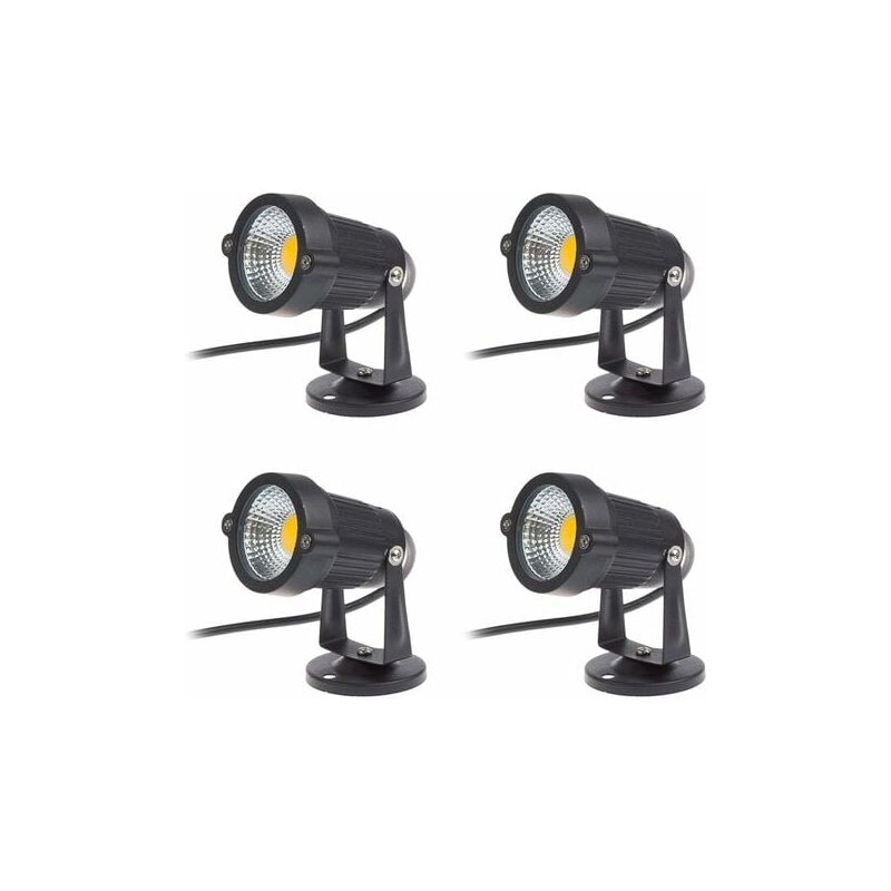 Lablanc - Lot de 4 Spot led 3W 220V Spots Jardin Orientables Luminaires Extérieur Jardin Terrasse