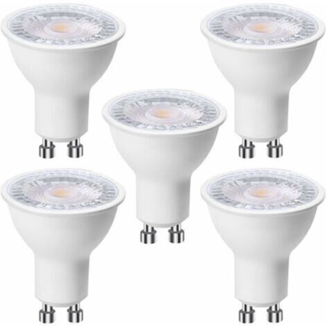 LaBlanc - Lot de 5 ampoules LED GU10 6 W (équivalent à 60 W), Blanc Chaud 3000K 500 lumens, Ampoule led gu10 120° Larges Faisceaux, Spot Encastré sans Scintillements, Dimmable [Classe énergétique F]