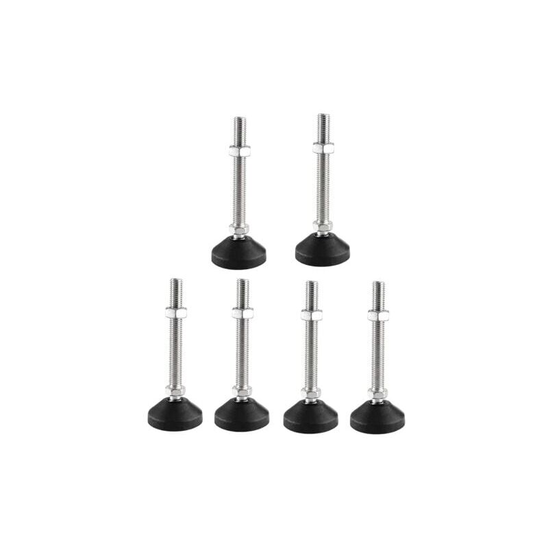 Lablanc - Lot de 6 pieds réglable M10 x 80 mm,Vis de réglage,Pied de meuble ,Peut porter ,Pieds réglables,Vis réglables,Pied réglables,Inclinaison