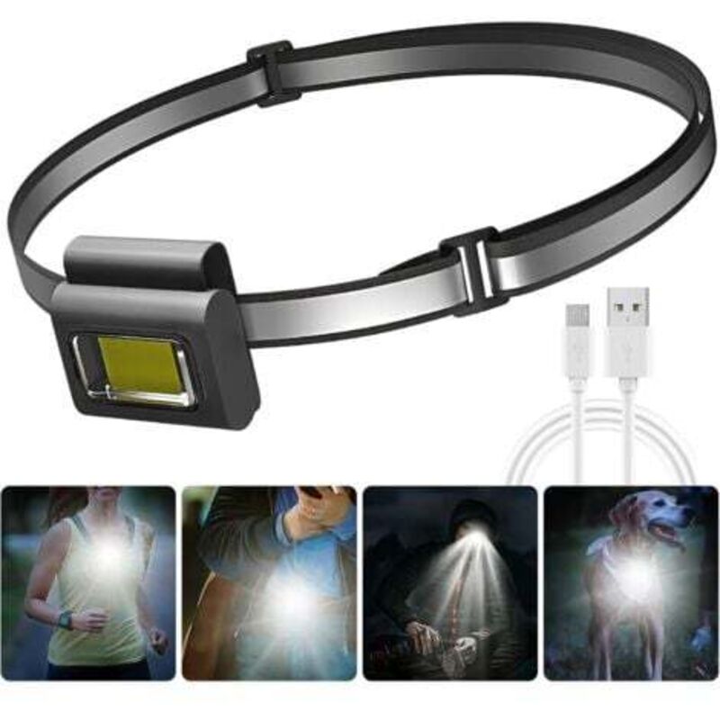 Lablanc - Mini linterna frontal led con clip, luz de carrera con clip, potente lámpara magnética con clip, luz de emergencia para perros, lámpara con