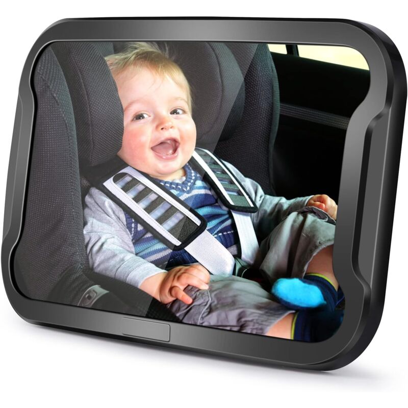 Miroir Voiture Bébé, Incassable Rétroviseur bébé, 360° Rotation Réglables Retroviseur Voiture Bébé, Miroir Siège Arrière de Bébé, Sécurité, Essentiel