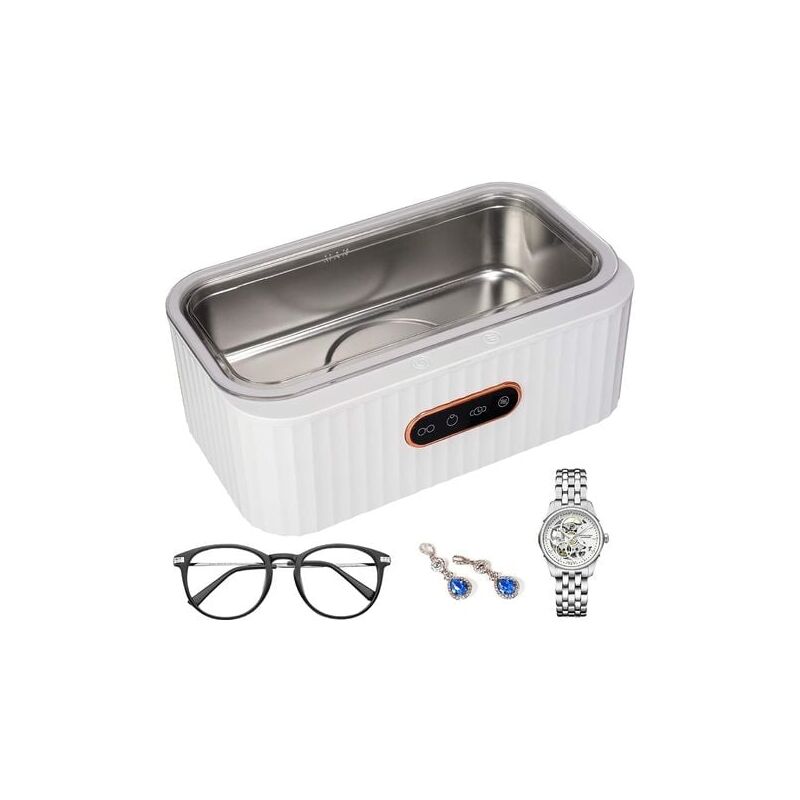 LaBlanc - Nettoyeur à Ultrasons 400ML, 45KHz Machine de Nettoyage à Ultrasons Professionnel, avec 4 Modes de Nettoyage,Fonction Tactile, Bac