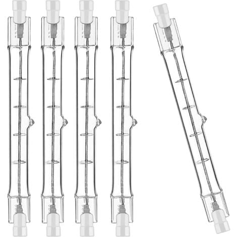 LaBlanc - Pack of 5 halogen lamps 150 W 230 V R7s 118 mm length, 2300 lumens, 2950 Kelvin, warm white