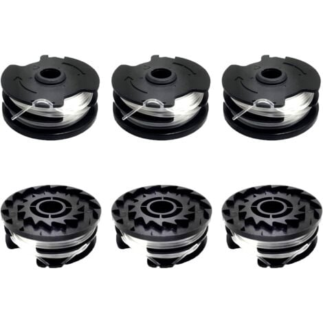 LaBlanc - Pack of 6 replacement line spools for LIDL Parkside, replacement spools for LIDL Parkside trimmers PRTA 20-Li A1, B2, C3, PRT 550 A1, A3