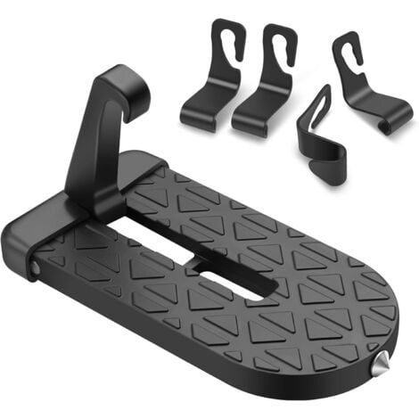 LaBlanc - Pedana per portiera auto, pedale a gancio a U con martello di sicurezza e 4 ganci per auto, pedane per accesso al tetto di Jeep, carico massimo 250 kg