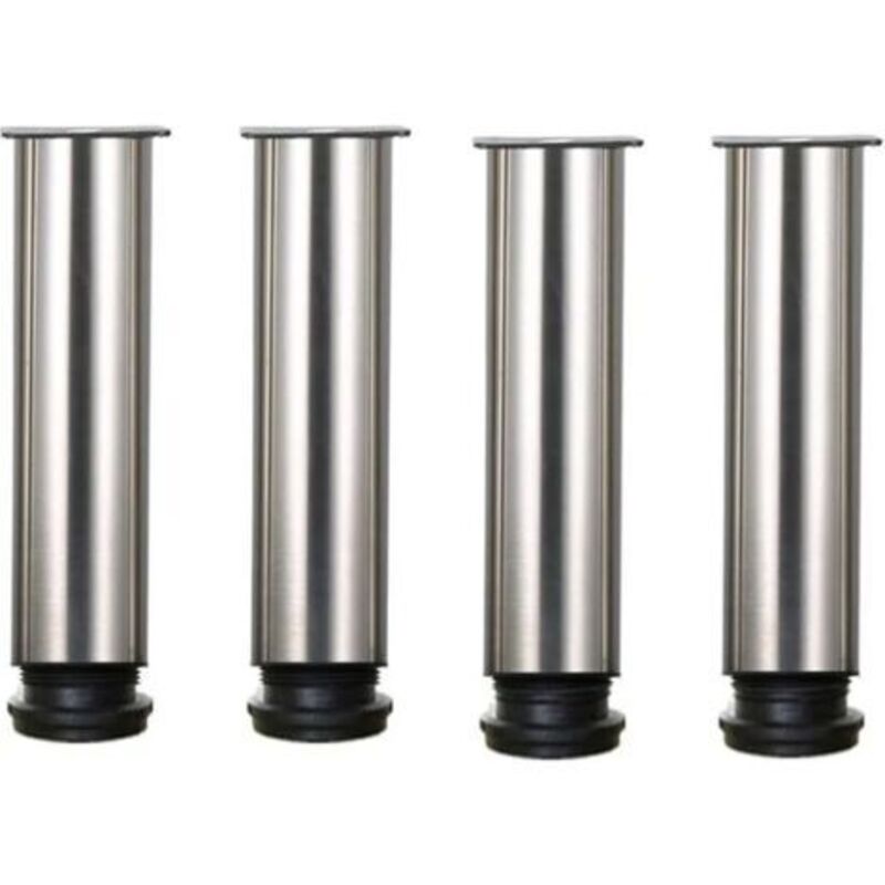 Lablanc - Pieds de meubles - lot de 4 en acier inoxydable réglable en hauteur - adaptés au meuble de table de canapé - 530 cm