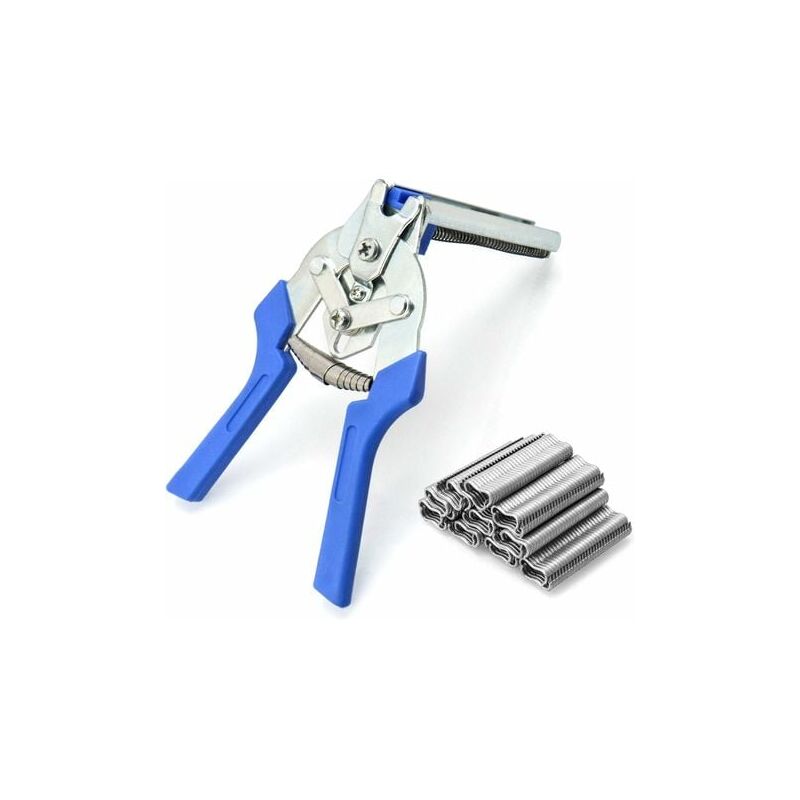 Lablanc - Pince de clôture rapide fixation de treillis métallique mince, pinces de clôture de jardin pince, pince à grillage + 600 clips pour pinces