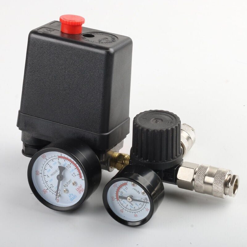LaBlanc-Pressostat - compresseur d'air - régulateur de pression compresseur avec manomètre, vanne de régulation Debuns