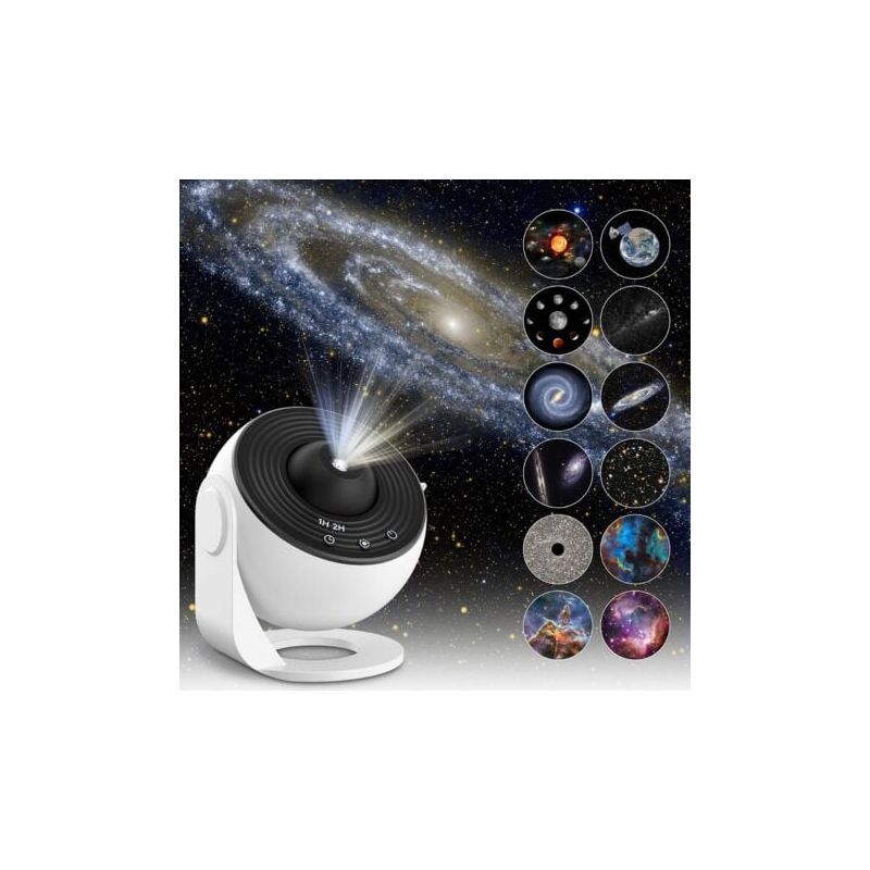 Projecteur Etoile Plafond 13 en 1 Projecteur Planetarium rotatif 360° veilleuse projecteur ciel étoile avec système solaire lune nébuleuse Galaxie