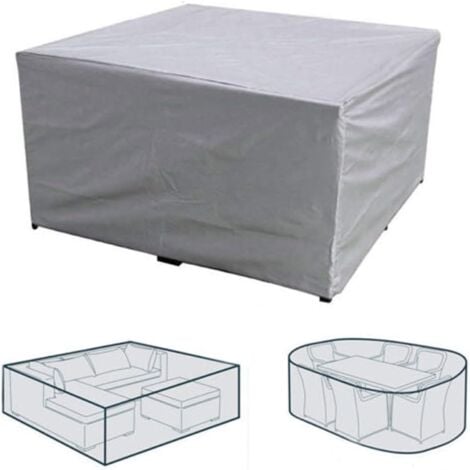 LaBlanc - Rechteckige Gartenmöbelabdeckung, Polyester, wasserdicht, staubdicht, UV-beständig, für Gartenstuhl oder Tisch, 330 x 220 x 90 cm