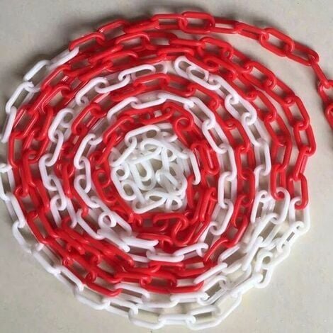 LaBlanc - Red and White Plastic Warning Chain Signaling Chain, 10M